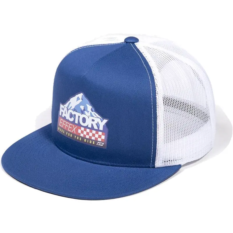 Factory Effex Peaked Snapback Hat Blue/White#23-86700 1