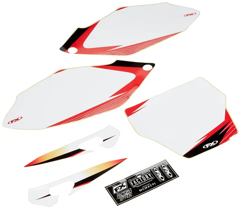 Factory Effex Pre-Cut Number Plate Graphic Background White#12-64322 1