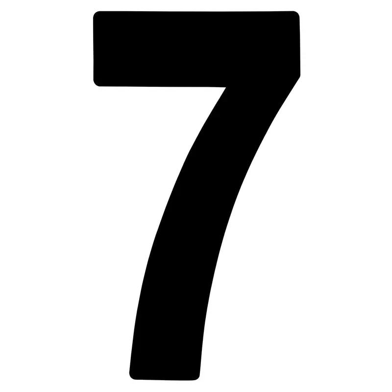 Factory Effex  Pro Number Graphics Black 7"#02-4347 1