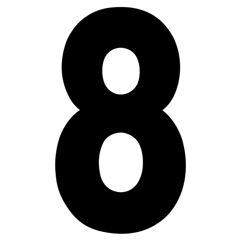 Factory Effex  Pro Number Graphics Black 7"#02-4348 1