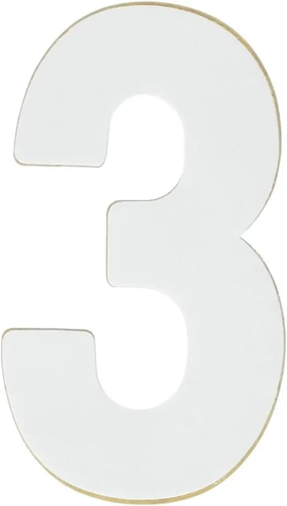 Factory Effex Pro Number Graphics White 4"#04-2563 1
