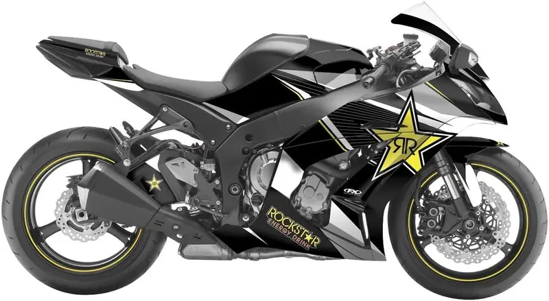 Factory Effex Rockstar Ser. Yellow Star Complete Street Bike Graphic#16-15120-Rs 1