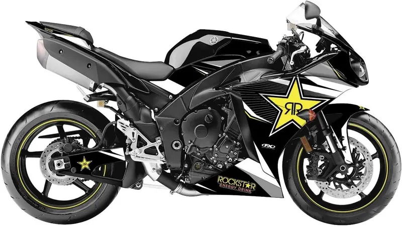Factory Effex Rockstar Ser. Yellow Star Complete Street Bike Graphic#16-15212-Rs 1