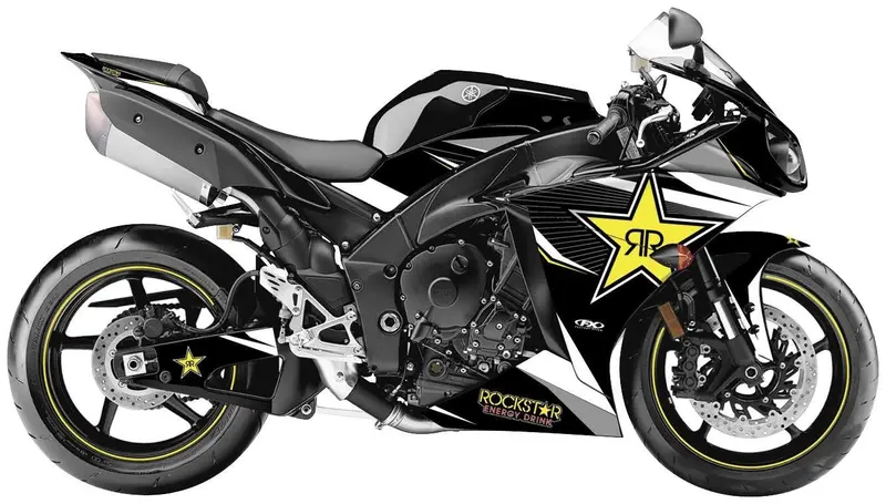 Factory Effex Rockstar Ser. Yellow Star Complete Street Bike Graphic#16-15222-Rs 1