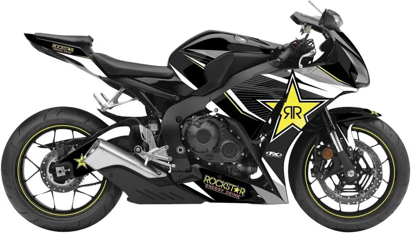 Factory Effex Rockstar Ser. Yellow Star Complete Street Bike Graphic#16-15306-Rs 1