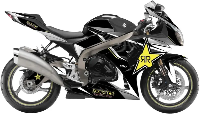 Factory Effex Rockstar Ser. Yellow Star Complete Street Bike Graphic#16-15414-Rs 1