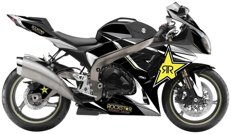 Factory Effex Rockstar Ser. Yellow Star Complete Street Bike Graphic#16-15430-Rs 1