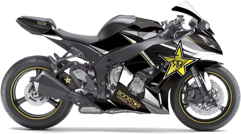 Factory Effex Rockstar Series Yellow Star Complete Street Bike#17-15124-Rs 1