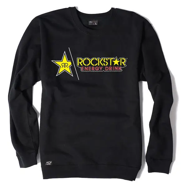 Factory Effex Rockstar Split Crew Sweatshirt Black (L)#17-88634 1
