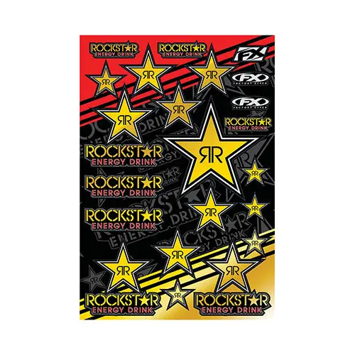 Factory Effex Sponsor/Logo Mylar Rockstar Sticker Sheet 2015#15-68700 1