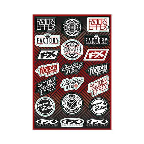Factory Effex Sponsor/Logo Sticker Sheets Icon Sticker Kit 2015#17-68004 1