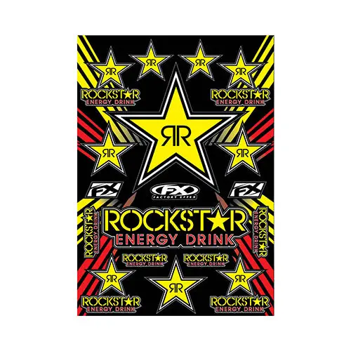 Factory Effex Sponsor/Logo Sticker Sheets Rockstar Sticker Sheet 2015#15-68702 1