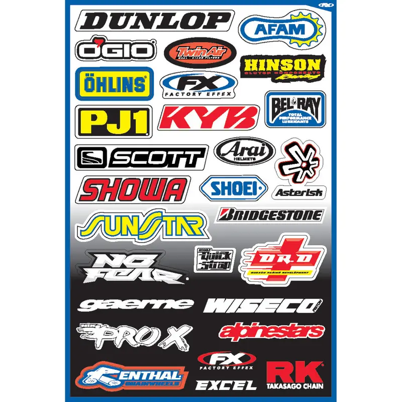 Factory Effex Sponsor Sticker Kit A-3#10-68000 1