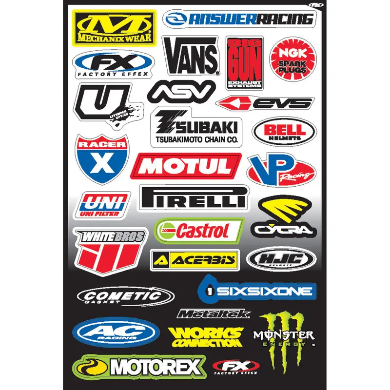 Factory Effex Sponsor Sticker Kit C-3#10-68004 1