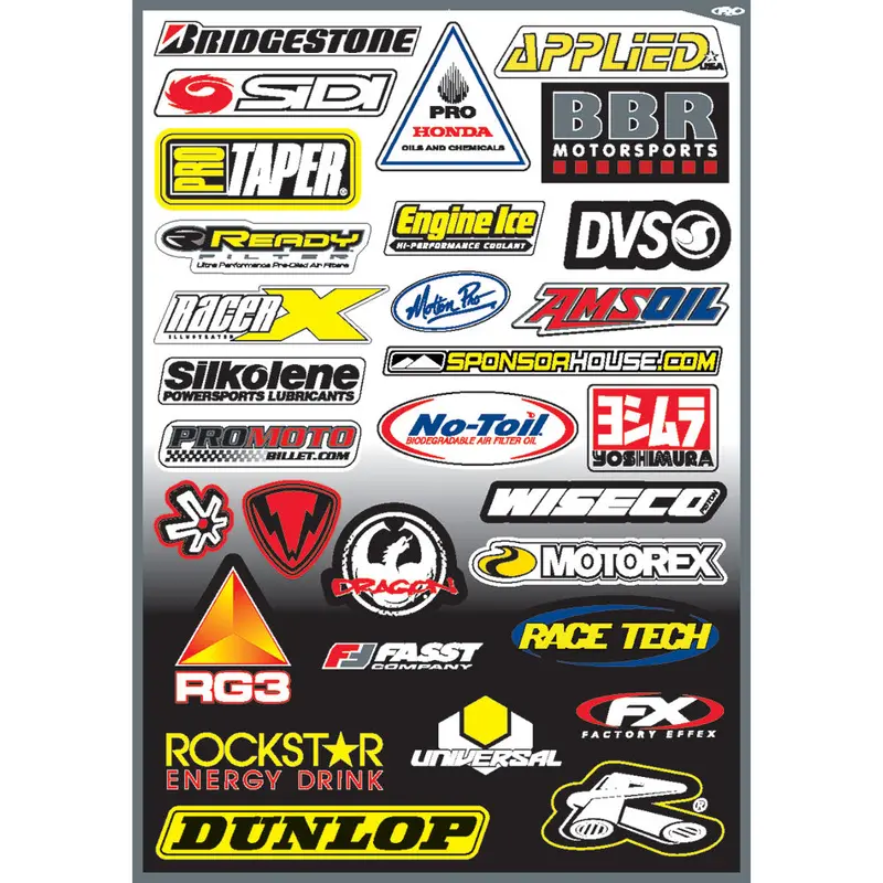 Factory Effex Sponsor Sticker Kit D-3#10-68006 1