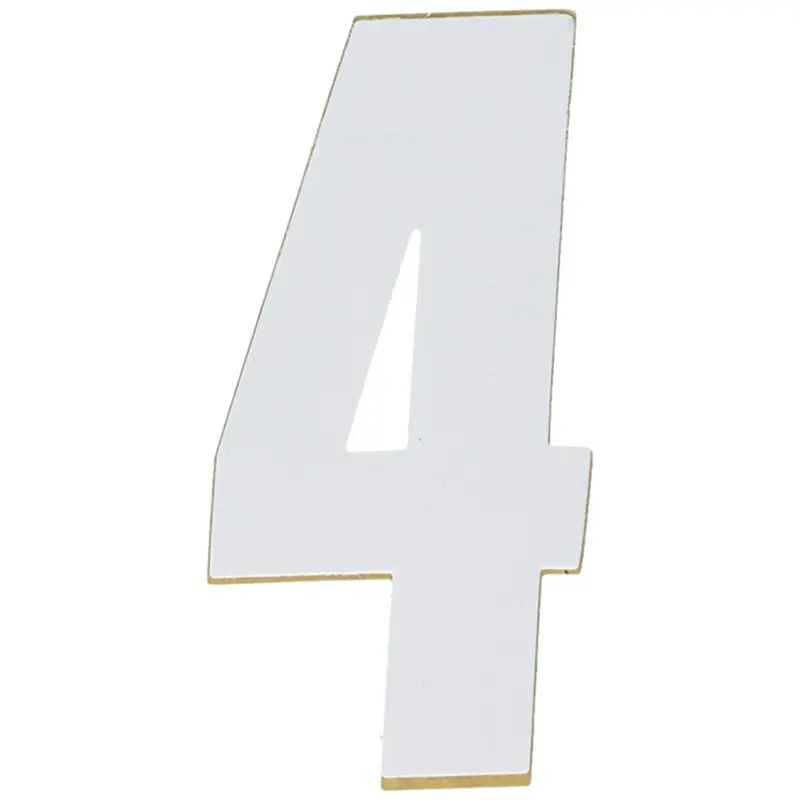 Factory Effex Standard Number Graphics 4 White 8"#02-4484 1