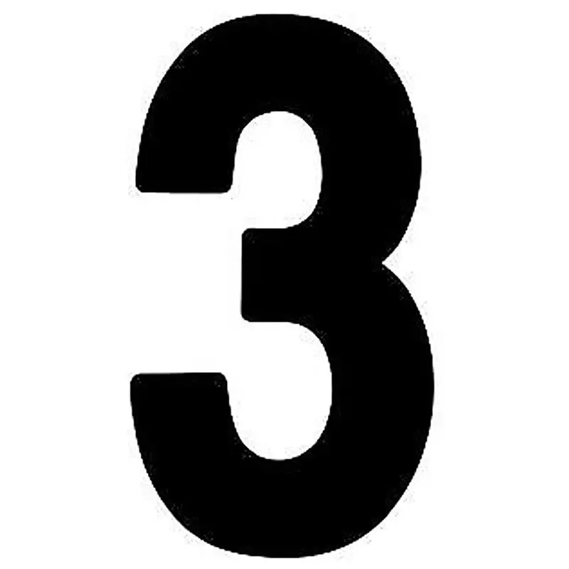 Factory Effex Standard Number Graphics Black 6"#02-4453 1