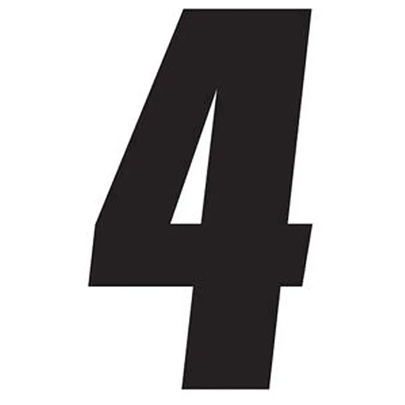 Factory Effex Standard Number Graphics Black 6"#02-4454 1