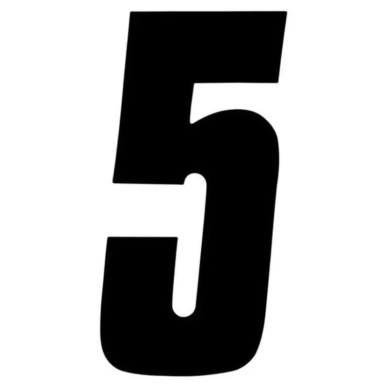 Factory Effex Standard Number Graphics Black 6"#02-4455 1