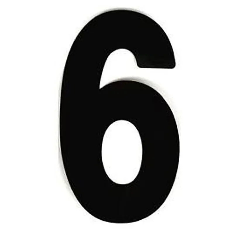 Factory Effex Standard Number Graphics Black 6"#02-4456 1