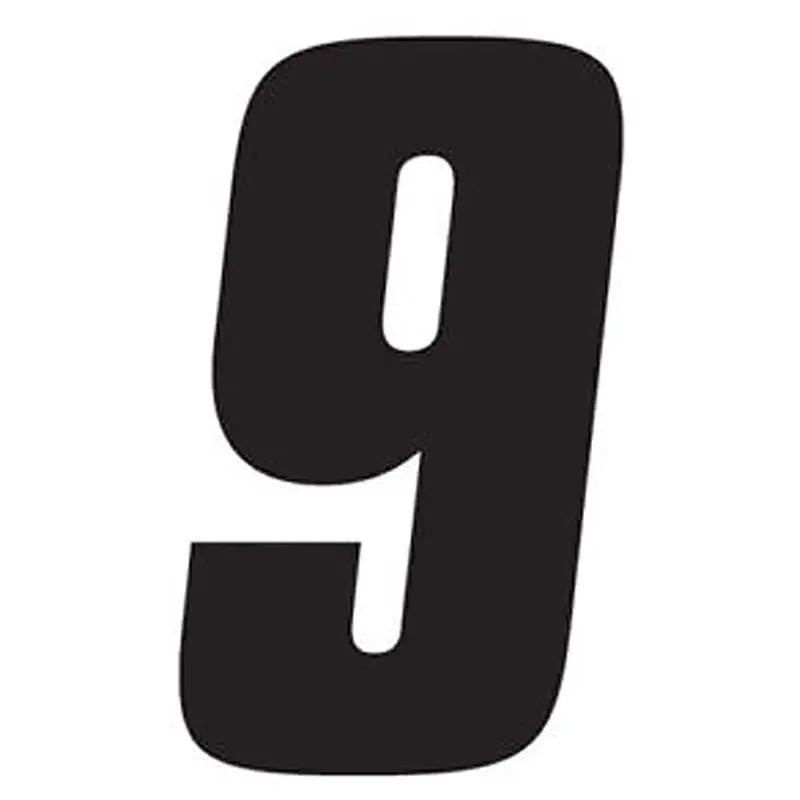 Factory Effex Standard Number Graphics Black 6"#02-4459 1