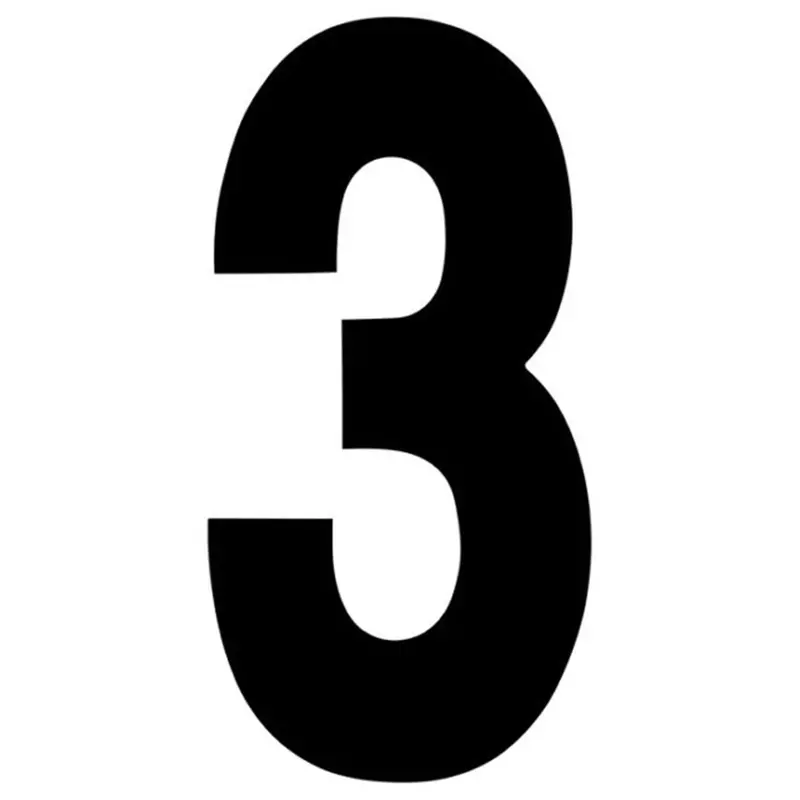 Factory Effex Standard Number Graphics Black 8"#02-4473 1