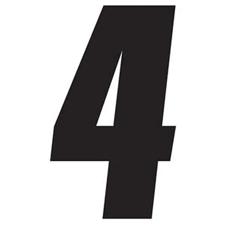 Factory Effex Standard Number Graphics Black 8"#02-4474 1
