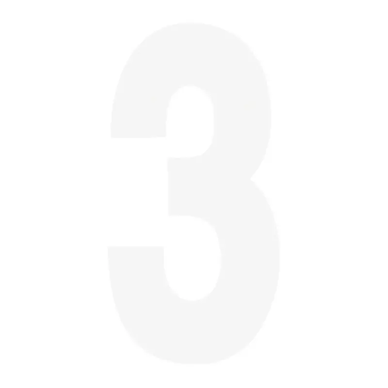 Factory Effex Standard Number Graphics White 6"#02-4463 1