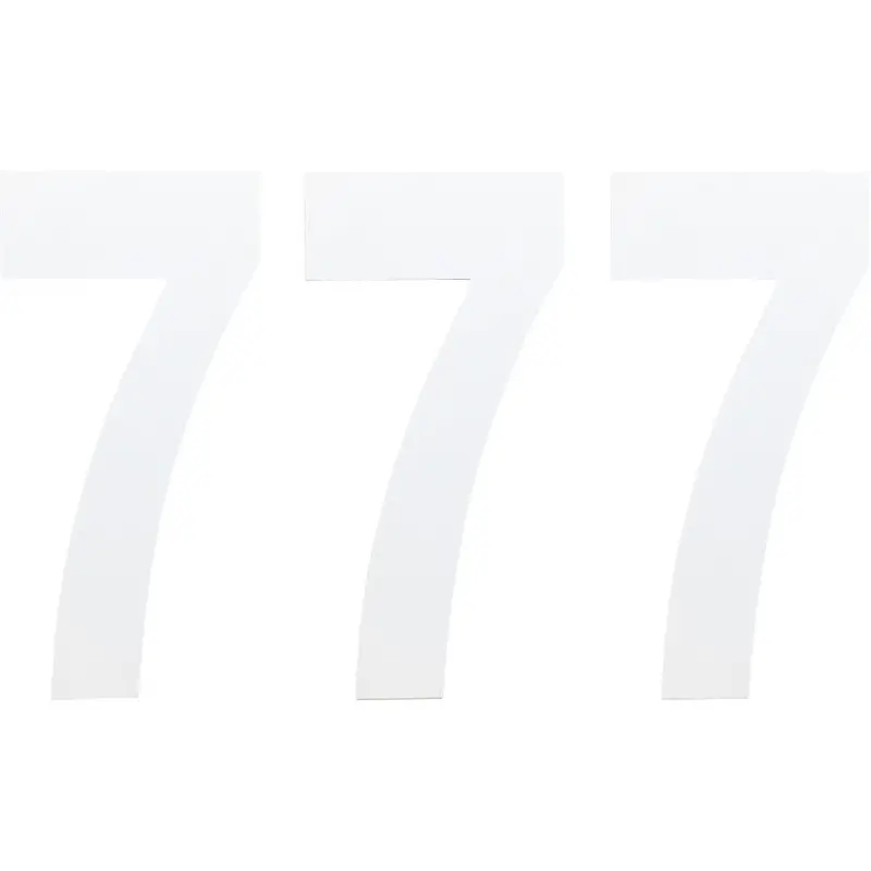 Factory Effex Standard Number Graphics White 6"#02-4467 1