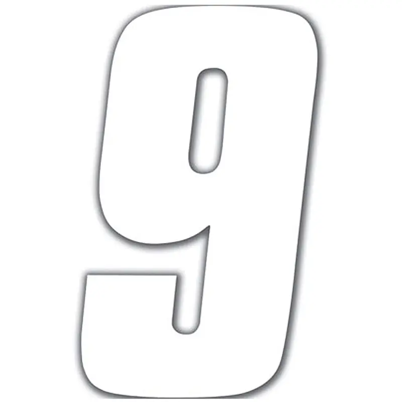 Factory Effex Standard Number Graphics White 6"#02-4469 1