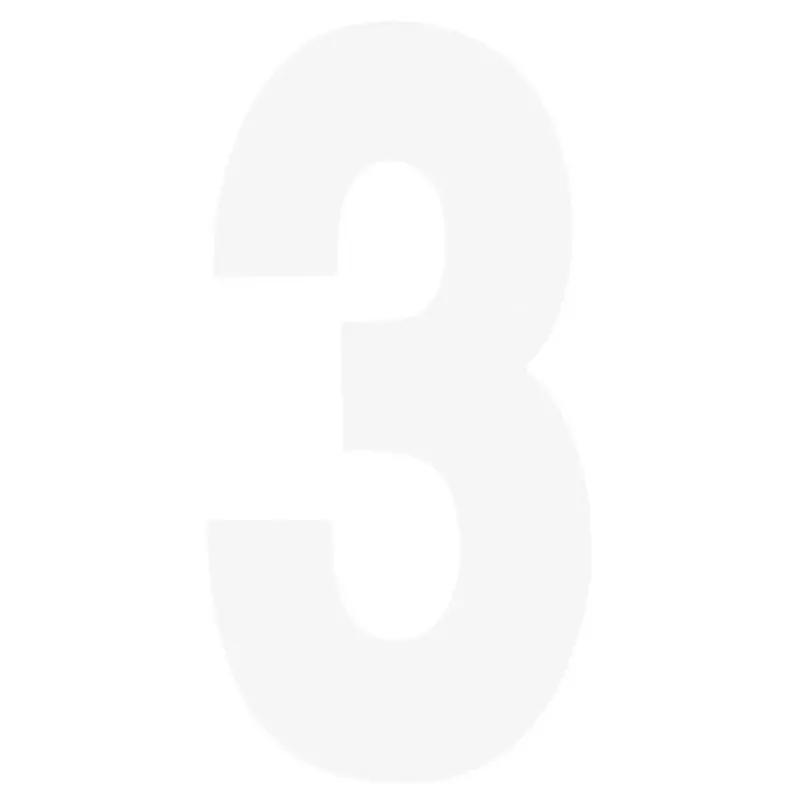 Factory Effex Standard Number Graphics White 8"#02-4483 1