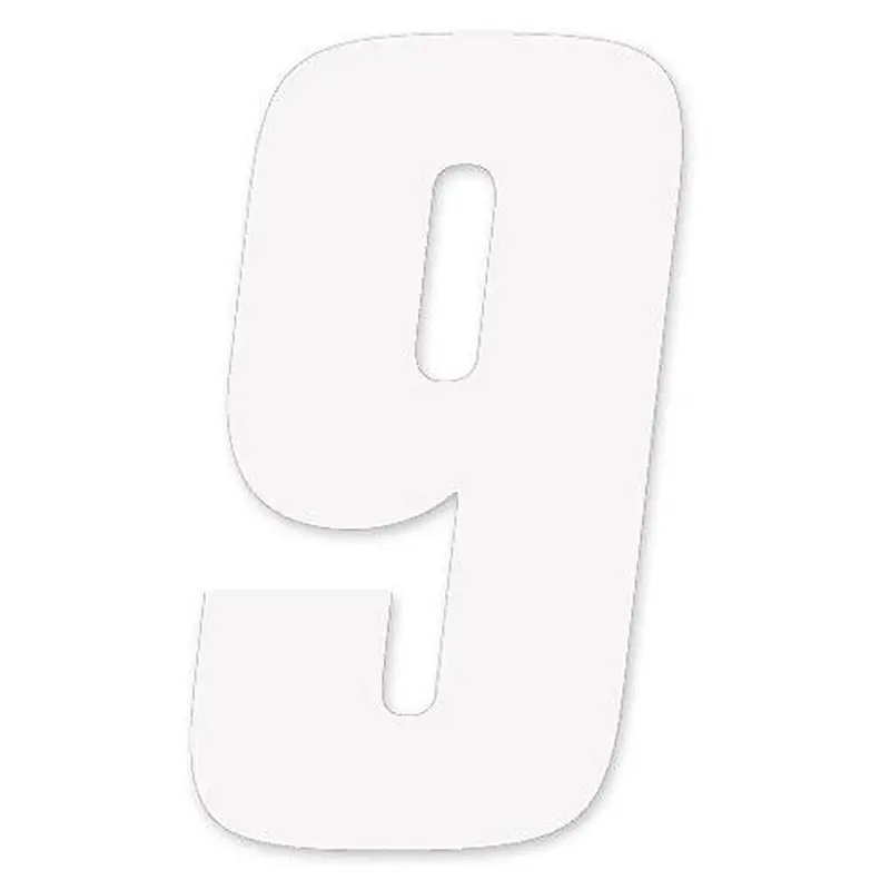 Factory Effex Standard Number Graphics White 8"#02-4489 1