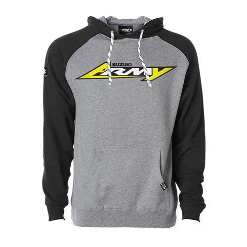 Factory Effex Suzuki Army Pullover/ Heather-Black Xl#23-88406 1