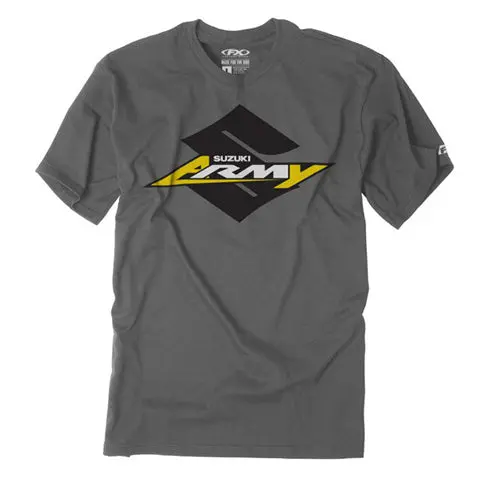 Factory Effex Suzuki Army Youth T-Shirt Charcoal (M)#22-83402 1