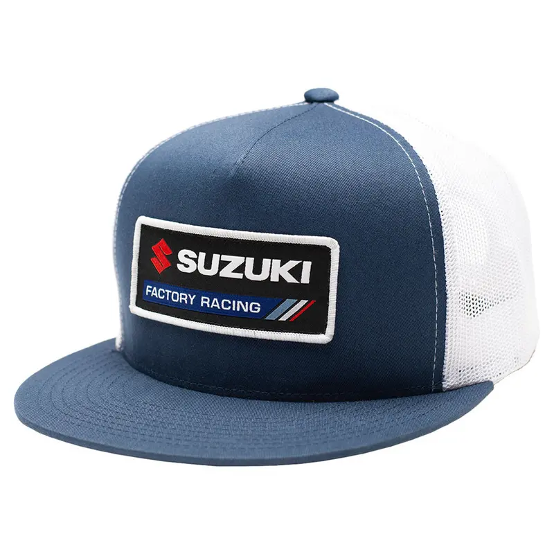 Factory Effex Suzuki Factory Snapback Hat Navy/White#22-86404 1