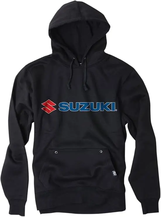 Factory Effex Suzuki Hooded Pull-Over Sweatshirt (Black, Large)#15-88402 1