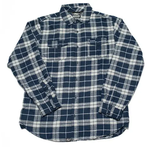 Factory Effex Suzuki Men's Flannel Shirt Navy Blue-Gray (L)#22-85424 1