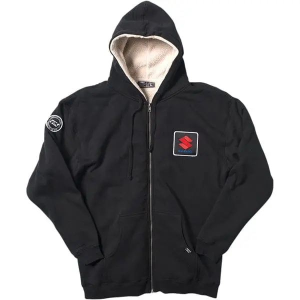 Factory Effex Suzuki Men's Sherpa Zip-Up Hoodie Black, Xl#20-88426 1