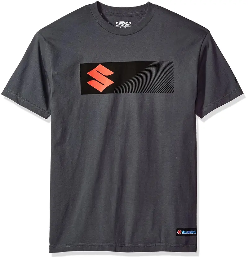 Factory Effex Suzuki S Bar T-Shirt (Charcoal, Large)#16-88422 1