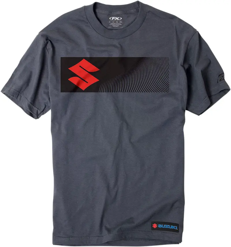 Factory Effex Suzuki S Bar T-Shirt (Charcoal, Medium)#16-88420 1