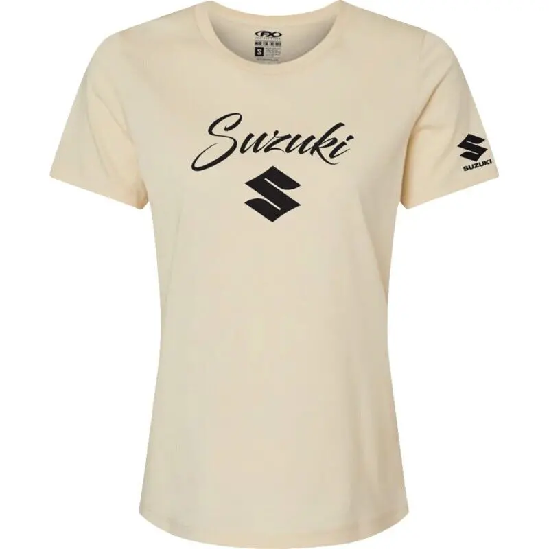 Factory Effex Suzuki Script Women's T-Shirt Large White#27-87444 1