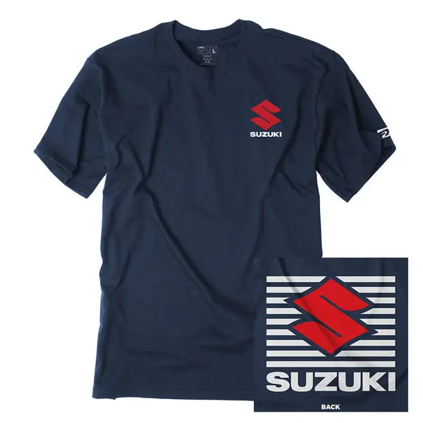 Factory Effex Suzuki Shutter T- Shirt /Navy (L)#20-87404 1