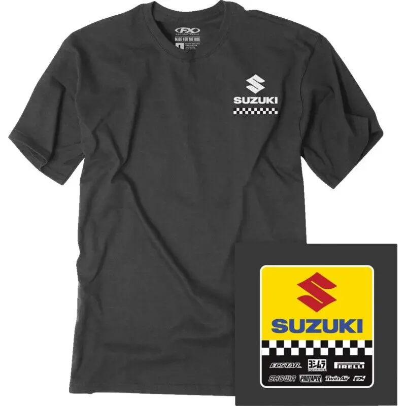 Factory Effex Suzuki Starting Line T-Shirt Large Heather Charcoal#27-87404 1