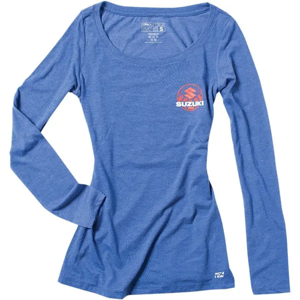 Factory Effex Suzuki Sun Womens Long Sleeve Shirt / Royal (S)#20-87410 1