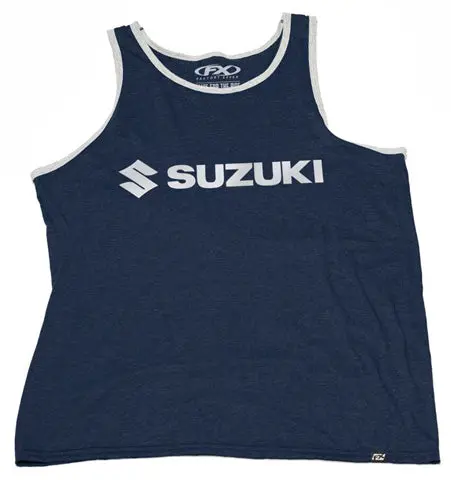 Factory Effex Suzuki Tank Top Navy Heather Gray (Xxl)#22-87458 1