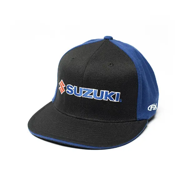 Factory Effex Suzuki Team Flex-Style Hat / Black-Blue (S/M)#15-88450 1