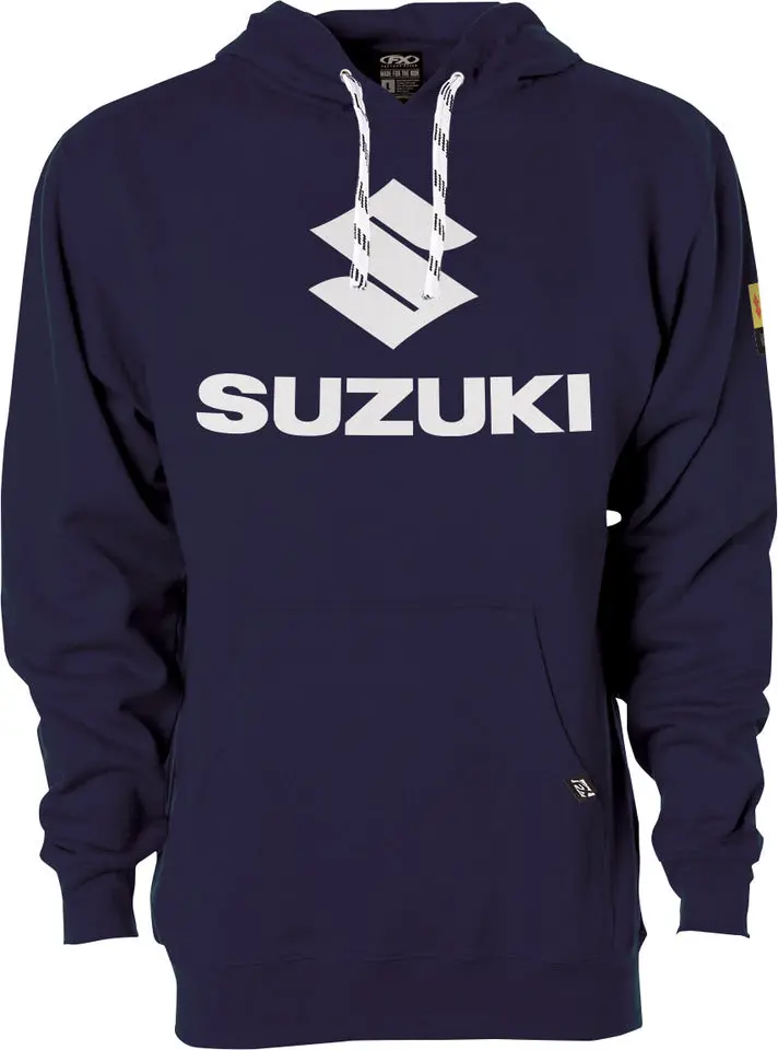 Factory Effex Suzuki Vertical Pullover Hoodie Medium Navy#26-88402 1