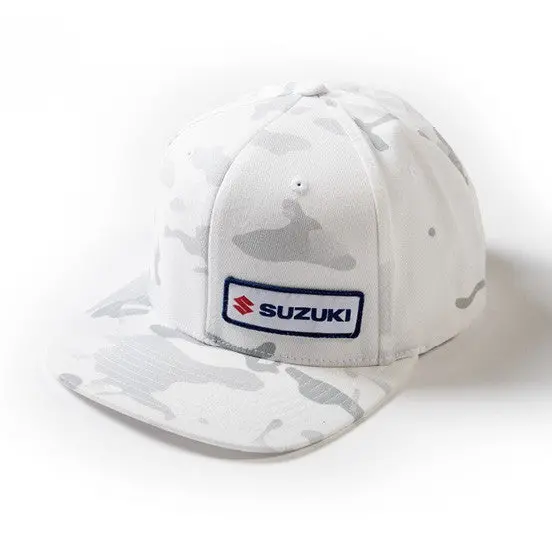 Factory Effex Suzuki White Camo Snapback Hat#27-86406 1