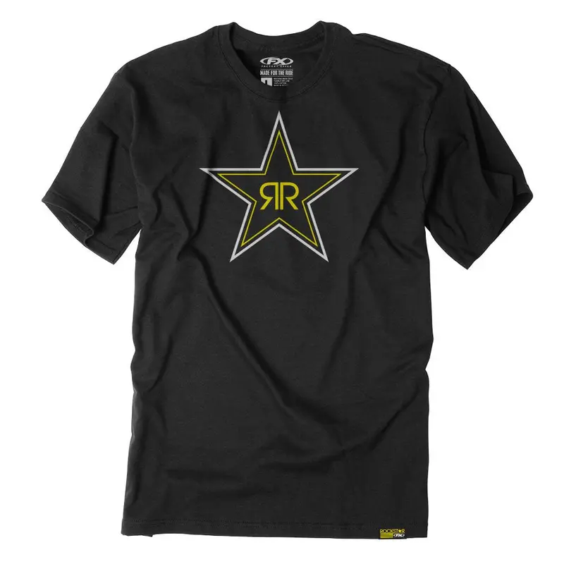 Factory Effex Unisex-Adult Rockstar Blackstar T-Shirt (Black, Medium)#21-87622 1