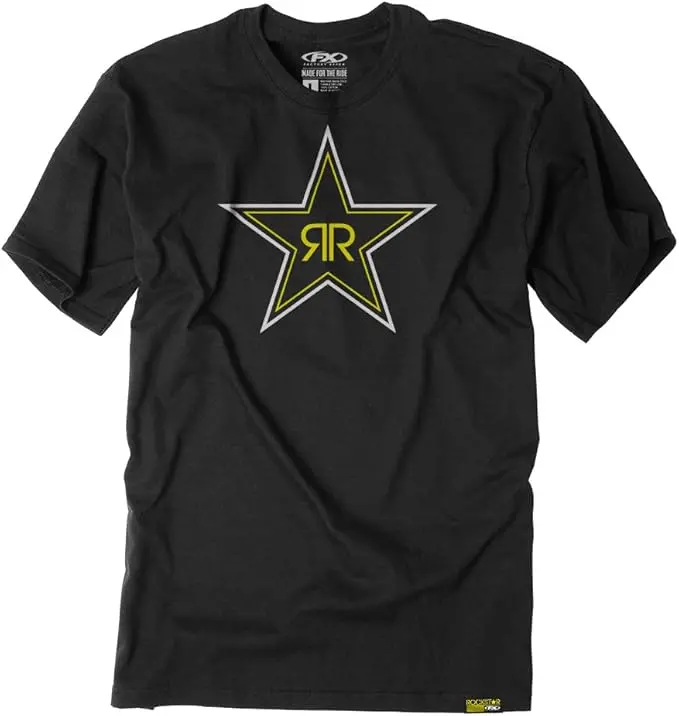 Factory Effex Unisex-Adult Rockstar Blackstar T-Shirt (Black, X-Large)#21-87626 1